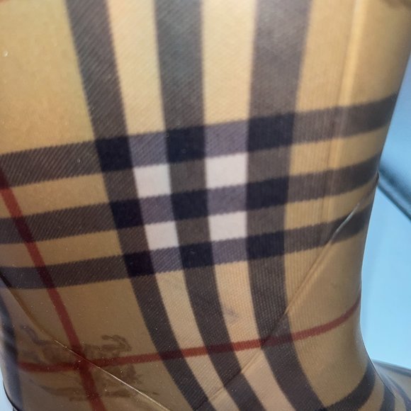 Burberry Classic Nova Check Print Wellington Rubber Rain Boots Sz 6 - Picture 2 of 10